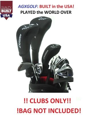 AGXGOLF MEN'S LEFT HAND COMPLETE GOLF SET wDRIVER+3WD+3HY+5-9 IRONS+PW+SW+PUTTER - Image 1 of 4