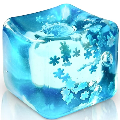 Brand New Stress Balls Ice Cube with Snow Pieces Inside - Image 1 of 4