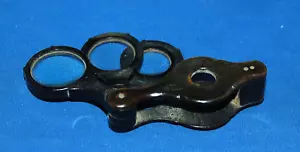 A useful antique 19th century triple lens loupe magnifying glass, bakelite type - Picture 1 of 6