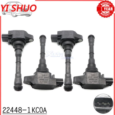 4 paquetes de bobinas de encendido 22448-1KC0A para Nissan Juke Sentra 1,6 L L4 2011-2017 Foto 1 de 4