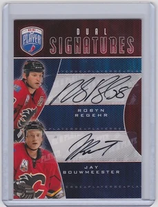 2009-10 cubierta superior Be a Player Regehr Bouwmeester UD doble firma de bap automático - Imagen 1 de 1