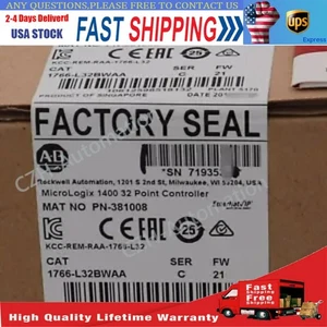 Sealed 1766-L32BWAA SER C MicroLogix 1400 32 Point Controller US Free Tax - Picture 1 of 6