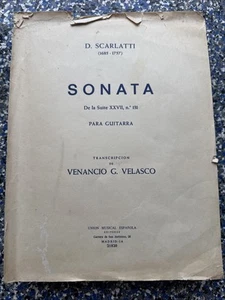 D Scarlatti Sonata Songbook by the Venancio G Velasco - Picture 1 of 3