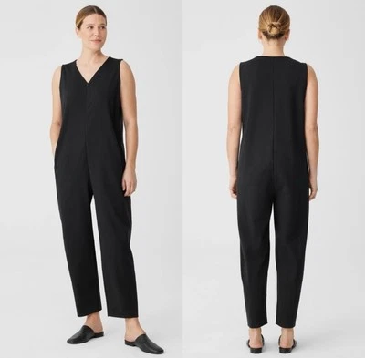 Mono Eileen Fisher Cremallera Frontal Mezcla de Algodón Ponte Linterna Talla XL $198 Precio de venta sugerido por el fabricante Foto 1 de 4