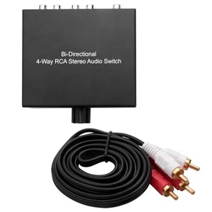 4-Wege-Bidirektional für Cinch-Stereo-Audio-Umschalter, 1 Eingang, 4 Ausgän6733 - Bild 1 von 9