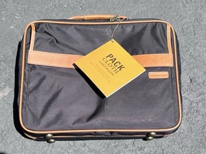 Hartmann Packcloth Overnighter Black Nylon Travel Bag Unisex 16x12x5 Style #1982 - Picture 1 of 9