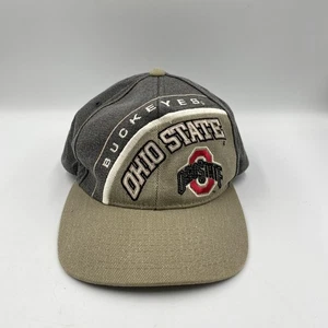 Vintage Ohio State Buckeyes Mütze Kappe Druckknopflasche Herren NCAA Football zweifarbig bestickt - Bild 1 von 8