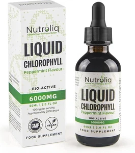 NUTROLIQ Foods flüssiges Chlorophyll Minzgeschmack Detox, Kräuterextrakt Getränk Immun - Bild 1 von 5