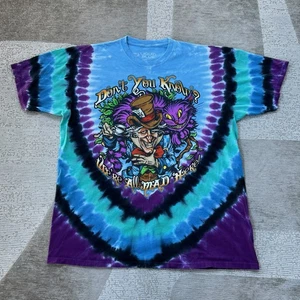 Mad Hatter T-Shirt Herren 2XL We're all a Little Mad Here Liquid Blue Bat Dye - Bild 1 von 10