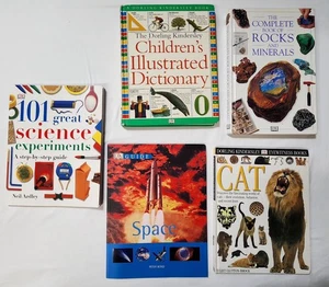 DK Lot of 5 Books Science Experiments Cats Rocks minerals & Space - Imagen 1 de 12