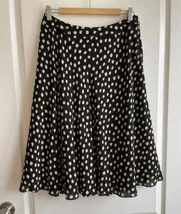Women’s Silk Vintage Style Polka Dot Skirt Size 10 P Retro Ditsy 1950s  - Picture 1 of 7