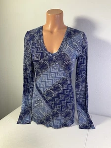 Top elástico BCBG MAXAZRIA azul/azul/blanco. Talla mediana. Orig. $88. NUEVO. - Imagen 1 de 7