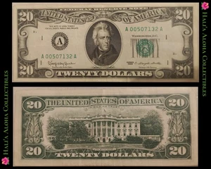 1963 $20 Twenty Dollar Bill (Boston, MA FRN) LOW SERIAL NUMBER A00507132A - Picture 1 of 3