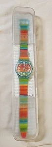 Reloj Swatch Vintage Color the Sky Rainbow Stripe 2003 GS124 Unisex Necesita Batería - Imagen 1 de 5