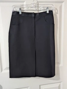PRADA A Line Skirt Women's Size 40 European 4 US Black Polyester Very Sharp - Picture 1 of 10