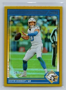 2024 Score #163 Justin Herbert Gold Zone #/50 - Bild 1 von 2
