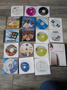 Job Lot Vintage PC CD-ROMs – Windows 95 Shareware Netgear Drivers Rare & Sealed! - Photo 1/7