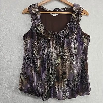 Top Y2K Años 90 Cachemira Cachemira Cachichemira Mediana Hada Grunge Fluido Púrpura Borlas de Gasa Foto 1 de 4