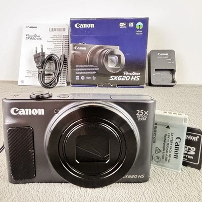 Canon PowerShot SX620 HS 26x Zoom 20.2 MP Digital Compact Camera Boxed Set WiFi - Bild 1 von 4