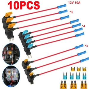 Nice Portable Fuse Holder Add A Circuit Automotive 10 Pcs 10A Fuse 5-30 (A) ABS - Picture 1 of 12