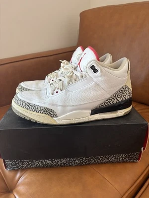 Jordan 3 “White Cement”, Talla 12, Lanzamiento 2011, Usado Con Caja Foto 1 de 4