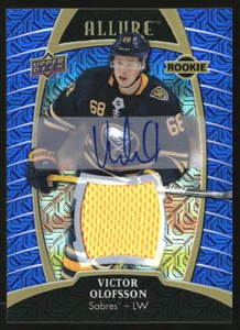 2019-20 Upper Deck Allure Jersey Autographs Blue Line #88 Victor Olofsson/99 - Picture 1 of 2