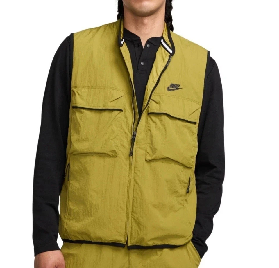 Nike Tech Men's Pacific Moss Woven Vest FZ0748-307 Medium