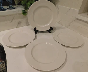 4 Pier 1 NEW ESSENTIALS CLASSIC White Dinner Plates 11-1/8 in.  2 Sets available - Picture 1 of 6