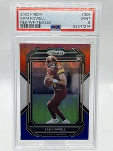 2022 Panini Prizm - [Base] - Red White & Blue Prizm #306 - Sam Howell RC [PSA 9] - Bild 1 von 2