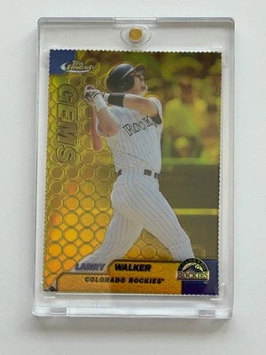 1998 Topps Finest Larry Walker Gold Refractor /100 HOF - Image 1 of 4
