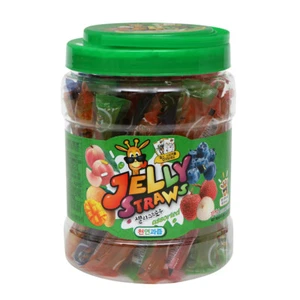 PAJITAS DE JELLY KIDSWELL surtido 800 g paquete de botellas de plástico 4 sabores fruta natural - Imagen 1 de 6