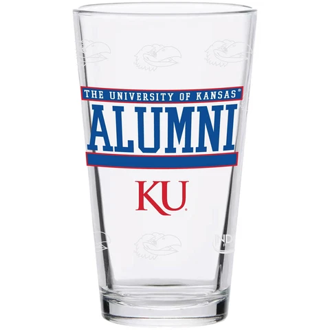 Kansas Jayhawks 16oz. Repeat Alumni Pint Glass Cover
