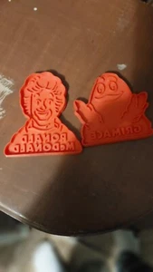Vintage 1980 McDonald's Cookie Cutters Ronald McDonald & Grimace - Picture 1 of 4
