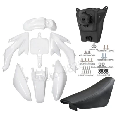For CRF50 XR50 Baja Plastics Fairing Fenders + Tall Seat+ Fuel Tank+Bolts - Image 1 of 4