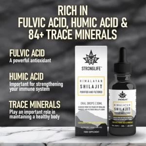 Shilajit Resin Patent Tropfen mit Fulvosäure & Mineral - Energieschub - 30ml - Bild 1 von 7