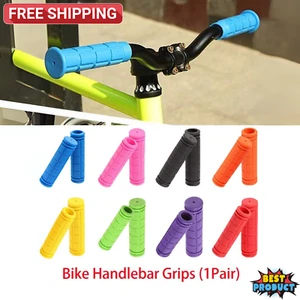 Soft Bike Handlebar Grips Hand Grip MTB BMX Cycle Road Mountain Bike Bicycle - Picture 1 of 25