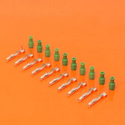 10 x 1.2mm Female Terminals & Seals to Fit VW Audi Skoda Seat VAG Connectors - Image 1 of 3