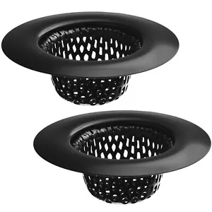 2 Pack Sink Strainer Black Stainless Steel 2.25 Top - Picture 1 of 5
