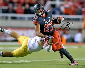 Devontae Booker Utah Utes signed autographed 8x10 football photo Denver Broncos - Picture 1 of 1