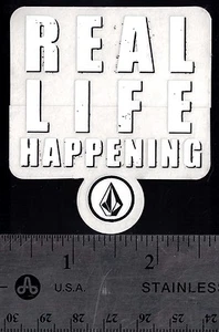 Volcom Stone Real Life Happening Sticker 2.75 in x 2.4 in Skate Decal - Picture 1 of 2
