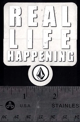 Volcom Stone Real Life Happening Sticker 2.75 in x 2.4 in Skate Decal - Image 1 of 2