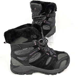 Merrell Kiandra Purple/Black Waterproof Winter Boots 200g Ins. Women's Size 8.5 - Picture 1 of 11