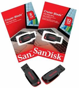 SanDisk 8GB 16GB 32GB 64GB 128GB Cruzer Blade USB 2.0 Flash Drive Memory Stick - Picture 1 of 7