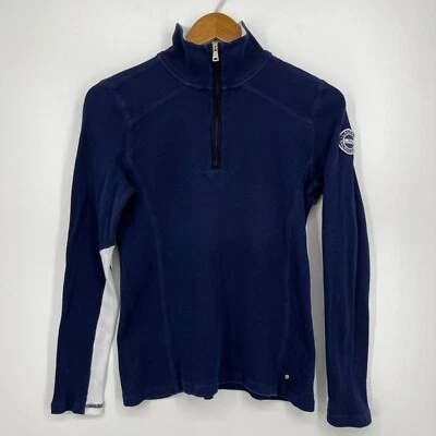 Sudadera L-RL Lauren Active Para Mujer L Azul Marino 1/4 Cremallera Pullover Parche Logo Foto 1 de 4