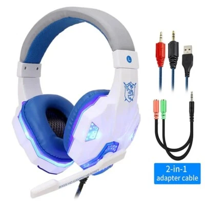 Professional Led Light Wired Gaming Headphones With Microphone For Computer - Image 1 of 4