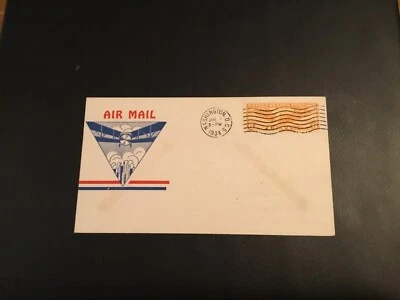 FDC 1934 C19-11 IOOR Cachet AIR MAIL 6 Cent Stamp USA - Image 1 of 2