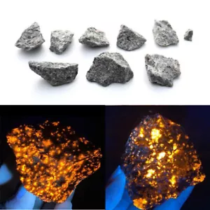 Natural Flame Stone UV Fluorescent Crystal Syenite Mineral Fire Rough Sodalite - Picture 1 of 10