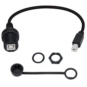 USB 2.0 Type B Panel Mount Printer Extension Cable, Male to Female - 0.3m - Picture 1 of 9