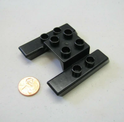 Lego Duplo Black Helicopter Plane Skids Landing Gear Replacement 6353 Airport - Image 1 of 3
