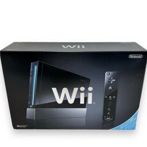 Nintendo Wii BLACK console Game,  control set, box used - Picture 1 of 6